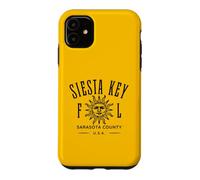 Custodia per iPhone 11 Souvenir di design in stile vintage Siesta Key Beach