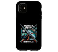 Custodia per iPhone 11 Spearfishing One Breath One Shot No Bubbles Diver