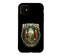 Custodia per iPhone 11 Spilla vintage a forma di alce di Redwood National & State Parks California