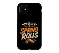 Custodia per iPhone 11 Spring Rolls Eating Asian Food Funny