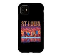 Custodia per iPhone 11 st. louis, gateway, arco, missouri, paesaggio urbano, orizzonte