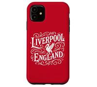 Custodia per iPhone 11 Stampa bianca vintage Liverpool Inghilterra Liverbird