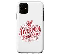 Custodia per iPhone 11 Stampa vintage Liverpool England Liverbird rossa