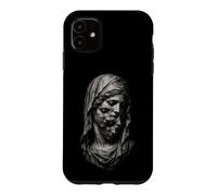 Custodia per iPhone 11 Statua Estetica Oscura Cascata Volti Velati Arte Surreale