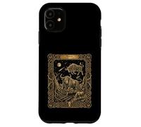 Custodia per iPhone 11 Stile carta dei tarocchi dell'oroscopo dello zodiaco del Toro