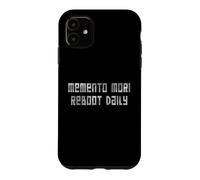 Custodia per iPhone 11 StoicTech Pixel Art Memento Mori Detto