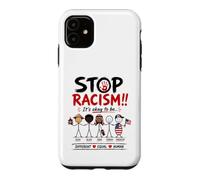 Custodia per iPhone 11 Stop Racism It's Okay to Be Asian Black Arab Normal American