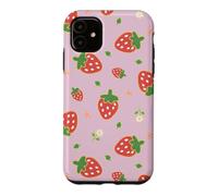 Custodia per iPhone 11 Strawberry Floral Garden Cottagecore Aesthetic