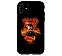 Custodia per iPhone 11 Superman Man On Fire