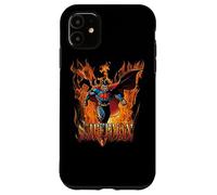 Custodia per iPhone 11 Superman Through the Fire