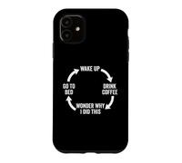 Custodia per iPhone 11 Svegliati, bevi caffè, chiediti perché ho fatto questo... caffè divertente