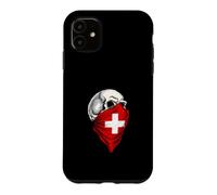 Custodia per iPhone 11 svizzera svizzera schweiz suisse svizzera bandiera teschio