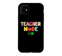 Custodia per iPhone 11 Teacher Mode On Teaching Funny School Teachers