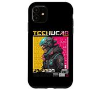Custodia per iPhone 11 Techwear Futurismo Design Città del Caos
