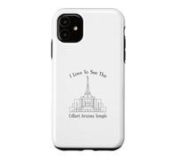 Custodia per iPhone 11 Tempio Gilbert AZ, amo vedere il mio tempio, felice