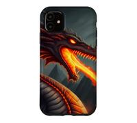 Custodia per iPhone 11 Terrificante drago di fuoco sputafuoco