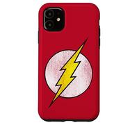 Custodia per iPhone 11 The Flash Logo Distressed White & Yellow
