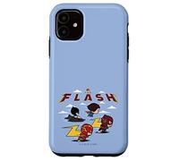 Custodia per iPhone 11 The Flash Movie Batman Supergirl Chibi in the Sky