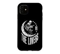 Custodia per iPhone 11 The Lovers Tarocchi Scheletro Luna Mezzaluna Fuorilegge Gotico