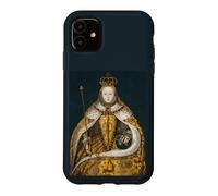 Custodia per iPhone 11 The Queen, Cool Portrait Drawn Art, Be a Queen Graphic