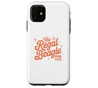 Custodia per iPhone 11 The Regal Beagle Pub Vintage Three's Company Logo