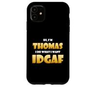 Custodia per iPhone 11 Thomas Costume IDGAF Funny Meme Halloween Tom Costume Thomas