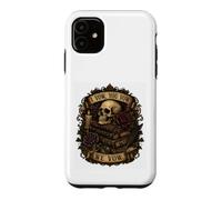 Custodia per iPhone 11 Ti giuro che giuro che giuriamo un lettore di romanzi con teschio libroso