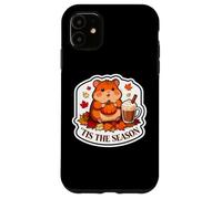 Custodia per iPhone 11 Tis The Season Criceto Autunno Autunno Zucca Spezia Foglie Car