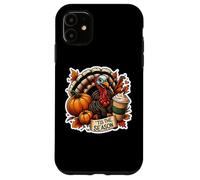 Custodia per iPhone 11 Tis The Season Turchia Autunno Autunno Zucca Spice Cup Vintage