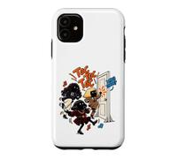 Custodia per iPhone 11 Toc Toc Toc Chi è lì Divertente meme di danza Brainrot AI