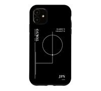 Custodia per iPhone 11 Tokyo Moderna Tokyo Geometrica Città del Giappone Design Arte Semplice Città Coordinate Grafica Latitudini e Latitudini Modalità