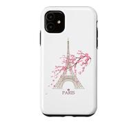 Custodia per iPhone 11 Torre Eiffel di Parigi il segno dell'amore Francia Casa parigina