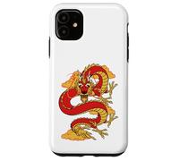 Custodia per iPhone 11 Traditional Zodiac Lucky Red Oriental Chinese Dragon