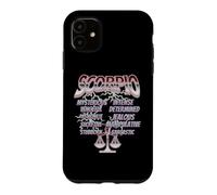 Custodia per iPhone 11 Tratti dello Scorpione Zodiaco Astrologia Retro Citazione