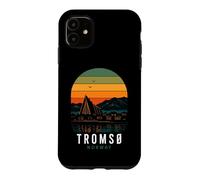 Custodia per iPhone 11 Tromso Norvegia Aurora boreale Norvegese Neve Retro Oslo Nor