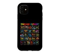 Custodia per iPhone 11 Types of Dinosaurs Alphabet ABC A-Z Dino Lover Kids Boys