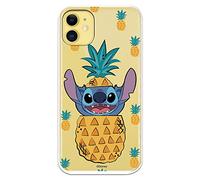 Custodia per iPhone 11 Ufficiale di Lilo & Stitch Stitch pigne per proteggere il tuo cellulare. Custodia per Apple in silicone flessibile con licenza ufficiale Disney.