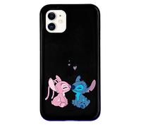 Custodia per iPhone 11 Ufficiale Lilo & Stitch Bacio Silicone Nero per proteggere il tuo cellulare. Scegli il tipo di cover che ti piace di più con licenza ufficiale Disney