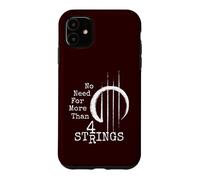 Custodia per iPhone 11 Ukulele Basso Violino Divertimento da insulto anti-chitarra