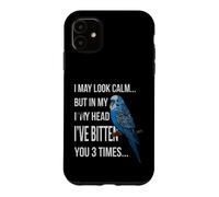 Custodia per iPhone 11 Un detto divertente può sembrare calmo ma la mia testa ti ha morso 3 volte