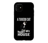 Custodia per iPhone 11 Un gatto smoking corre la mia casa Il capo della mia casa