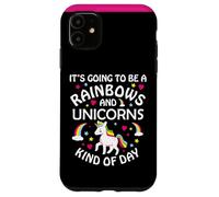 Custodia per iPhone 11 Unicorn Girls Funny It's Going to be a Rainbows and Unicorns