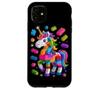 Custodia per iPhone 11 Unicorn Lover Master Builder Building Bricks Blocks, giocattolo per bambini