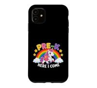 Custodia per iPhone 11 Unicorn Pre-K Here I Come Back to School Girls Kids