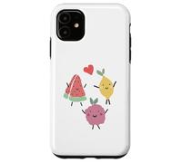 Custodia per iPhone 11 Valentine Raspberry Lemon Anguria Cuore Love Red Fun Tee