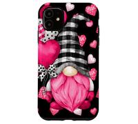 Custodia per iPhone 11 Valentines Gnome For Women Men Couples Cute Heart Pattern