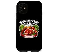 Custodia per iPhone 11 Veggies I'm Not A Rabbit Carnivore Diet Fan Amante Mangiatore di carne