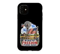Custodia per iPhone 11 Vento della Libertà Texas Heartland