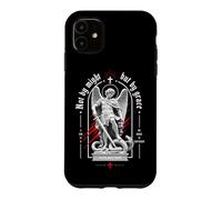 Custodia per iPhone 11 Versetto della Bibbia dell'Arcangelo Cristiano Not By Might But By Grace