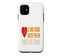 Custodia per iPhone 11 Vigile del Fuoco Cuore Battito Passione Fuego